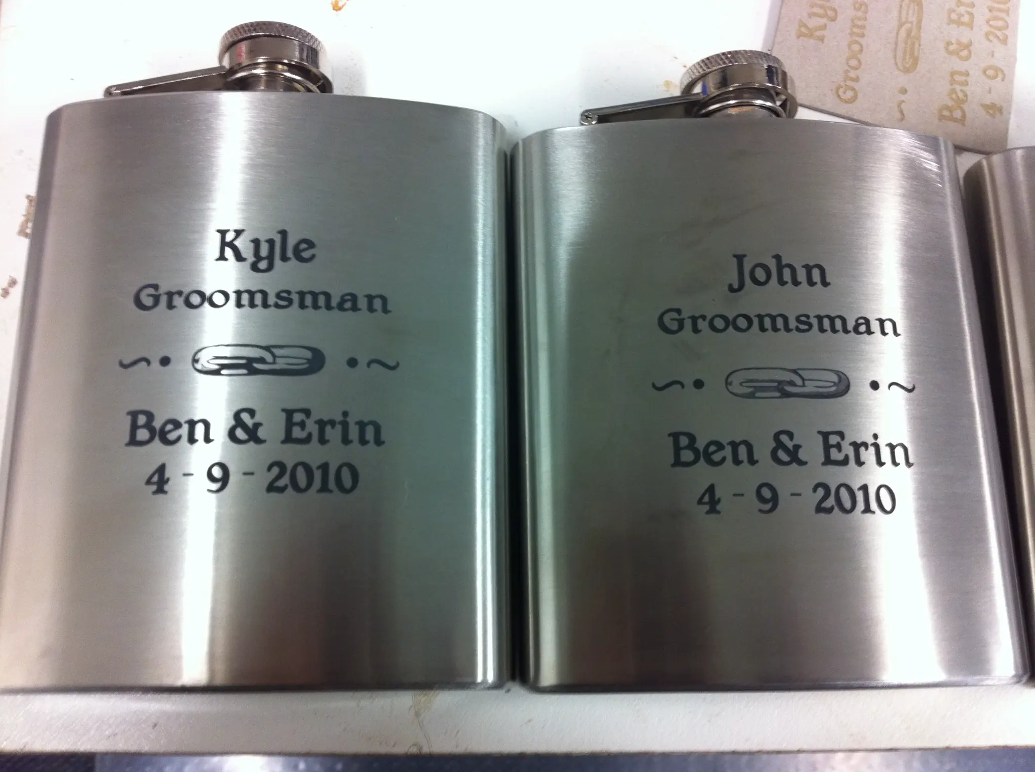 Engraved Groomsman Flasks
